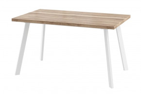 Стол раздвижной Borg-140, дуб каньон/белый в Пангоды - pangody.mebel-tymen.ru | фото