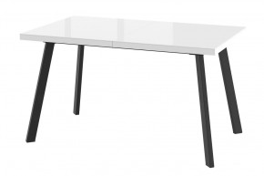 Стол раздвижной Borg-140, оптивайт белый/черный в Пангоды - pangody.mebel-tymen.ru | фото