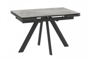 Стол раздвижной Jack-120, stone grey st cer/черный в Пангоды - pangody.mebel-tymen.ru | фото