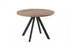 Стол раздвижной RONDO М-110, дуб велингтон/черный в Пангоды - pangody.mebel-tymen.ru | фото