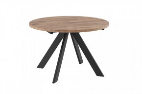 Стол раздвижной RONDO М-120, дуб велингтон/черный в Пангоды - pangody.mebel-tymen.ru | фото