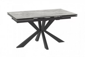 Стол раздвижной Zara-160, stone grey cer/черный в Пангоды - pangody.mebel-tymen.ru | фото