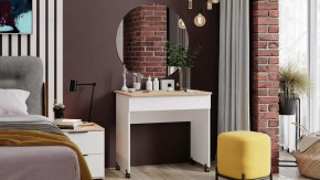 Стол  с зеркалом  «Diamond» тип 2 Дуб Сонома, Белый Ясень в Пангоды - pangody.mebel-tymen.ru | фото