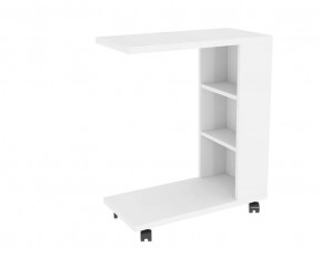 Столик прикроватный Мальта белый в Пангоды - pangody.mebel-tymen.ru | фото