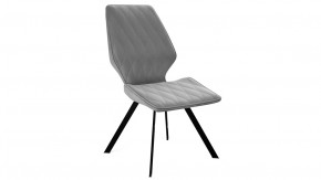 Стул «Матэо»  Черный муар, Микровелюр BRENDY Grey в Пангоды - pangody.mebel-tymen.ru | фото
