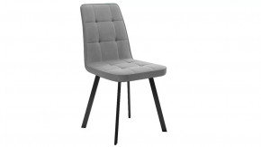 Стул «Рони»  Черный муар, Микровелюр BRENDY Grey в Пангоды - pangody.mebel-tymen.ru | фото