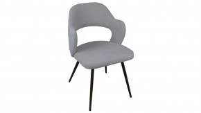 Стул «Сиэтл» Черный муар, Велюр DREAM Grey (серый) в Пангоды - pangody.mebel-tymen.ru | фото