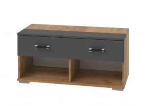 Тумба без подушки Бостон Секция-8 Дуб Вотан/Антрацит в Пангоды - pangody.mebel-tymen.ru | фото