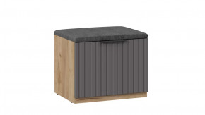 Тумба для обуви «Хилтон» Исп.2.1 Дуб Крафт золотой, Графит матовый в Пангоды - pangody.mebel-tymen.ru | фото