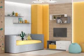 Тумба Клео Т-1, 1200 мм, графит, миндаль, солнечный Диал в Пангоды - pangody.mebel-tymen.ru | фото