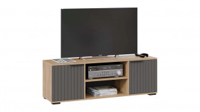 Тумба под ТВ «Хилтон» Исп.2 Дуб Крафт золотой, Графит матовый в Пангоды - pangody.mebel-tymen.ru | фото