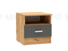 Тумба прикроватная Мартина ЛДСП Графит, Дуб крафт в Пангоды - pangody.mebel-tymen.ru | фото