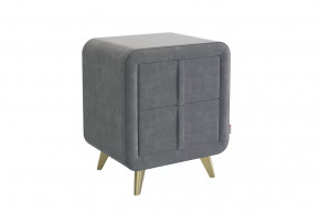 Тумба прикроватная Софи 2 графит (велюр) в Пангоды - pangody.mebel-tymen.ru | фото