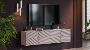 Тумба ТВ Танго Глиняно серый/Холст Латте в Пангоды - pangody.mebel-tymen.ru | фото