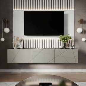 Тумба ТВМ-10 (без опор) (ш2000*г384*в400мм) ЛДСП Графит/ЛДСП Панакота в Пангоды - pangody.mebel-tymen.ru | фото