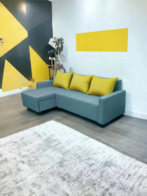 Угловой диван Шерри Савана плюс Лагун /Подушки Heo Эппл в Пангоды - pangody.mebel-tymen.ru | фото