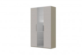 Вива Шкаф распашной ШР-3 1 зеркало Латте/Текстиль в Пангоды - pangody.mebel-tymen.ru | фото